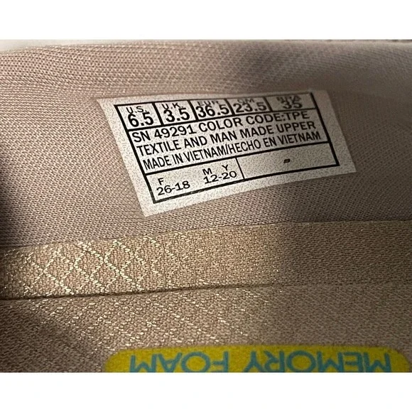 Skechers Sz 6.5 M Slip-On Sneakers Shoes Flats Multicolored Memory Foam Loafers - Picture 7 of 8